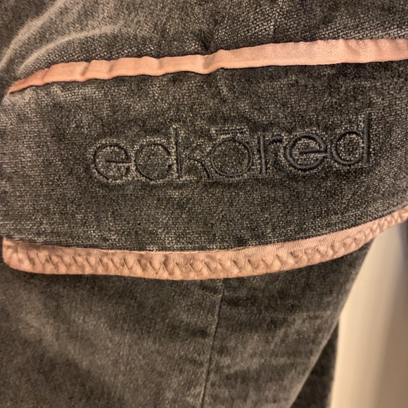 Ecko Red Charcoal Grey Velvet Jacket Blazer - Picture 8 of 10